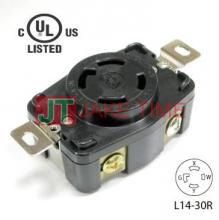 NEMA L14-30R Locking Type Receptacle, get UL/cUL Approved, 3P4W, 125/250V AC/30A Current Rating, with PC Body